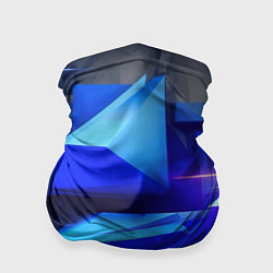 Бандана-труба Black blue background abstract, цвет: 3D-принт