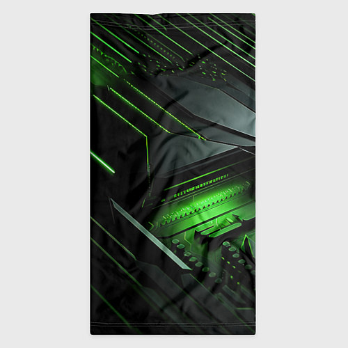 Бандана Металл и зеленый яркий неоновый свет / 3D-принт – фото 3