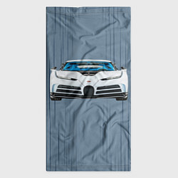 Бандана-труба Bugatti Centodieci - белая бугатти чентодиечи, цвет: 3D-принт — фото 2