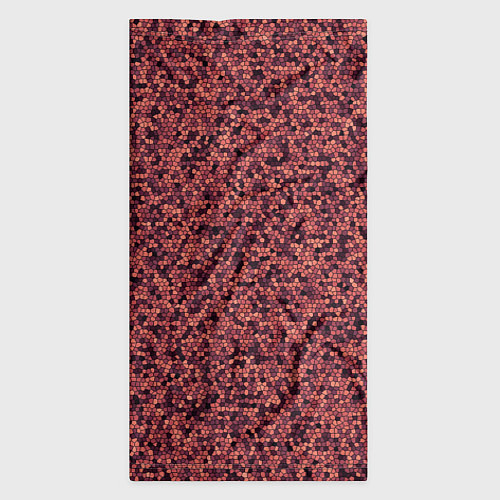 Бандана Паттерн мелкая мозаика тёмно-розовый / 3D-принт – фото 3
