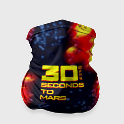 Бандана-труба Thirty Seconds to Mars огненное лого, цвет: 3D-принт
