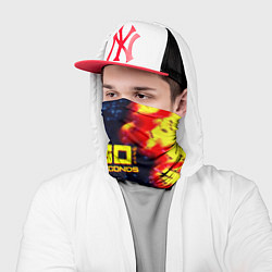 Бандана-труба Thirty Seconds to Mars огненное лого, цвет: 3D-принт — фото 2