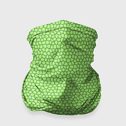 Бандана-труба Светло-зелёный мозаика, цвет: 3D-принт