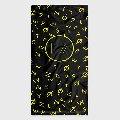 Бандана Twenty one pilots pattern rock yellow / 3D-принт – фото 3