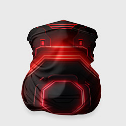 Бандана-труба Nvidia style black and red neon, цвет: 3D-принт
