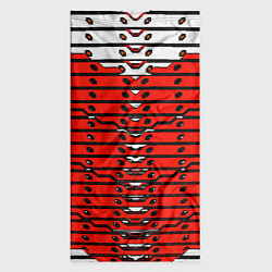 Бандана-труба Красно-белая техно броня, цвет: 3D-принт — фото 2