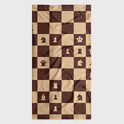 Бандана-труба Коричневая шахматная доска, цвет: 3D-принт — фото 2