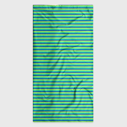 Бандана Зелёный в синюю полоску / 3D-принт – фото 3