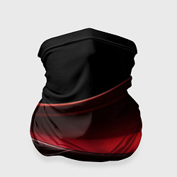 Бандана-труба Темная красная абстракция на черном фоне, цвет: 3D-принт