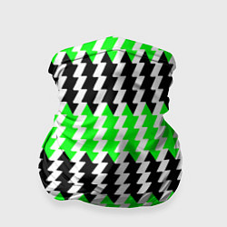 Бандана Вертикальные чёрно-зелёные полосы