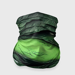 Бандана-труба Разрез на зеленой абстракции, цвет: 3D-принт