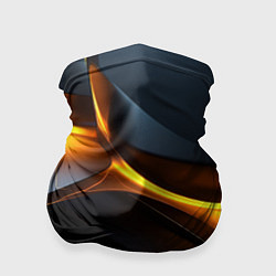 Бандана-труба Разлом черных плит и оранжевая лава, цвет: 3D-принт