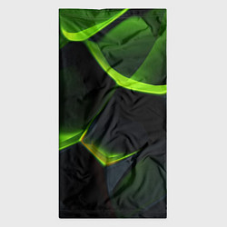 Бандана-труба Green neon abstract geometry, цвет: 3D-принт — фото 2