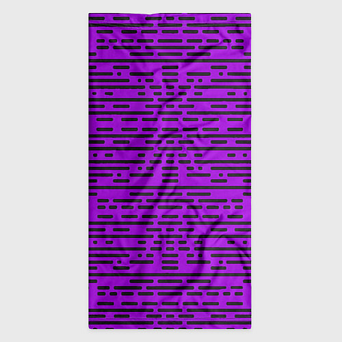 Бандана Чёрные полосы на фиолетовом фоне / 3D-принт – фото 3