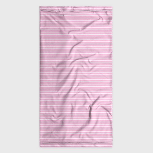 Бандана Светлый розовый в белую полоску / 3D-принт – фото 3