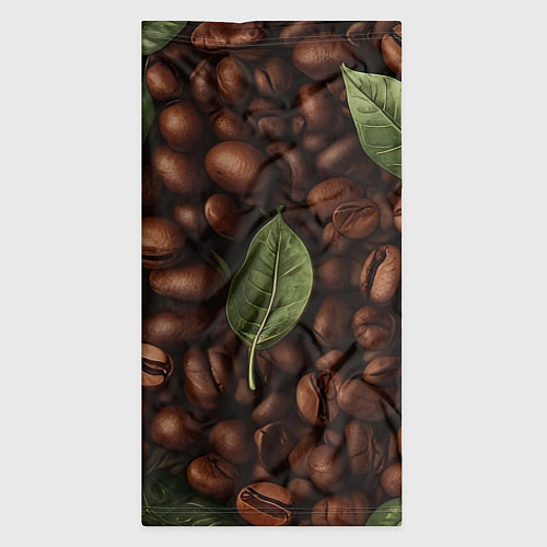 Бандана Кофейные зёрна с листьями / 3D-принт – фото 3
