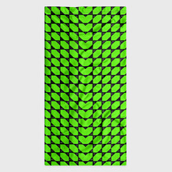 Бандана-труба Зелёные лепестки шестиугольники, цвет: 3D-принт — фото 2
