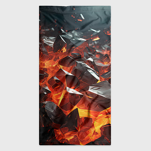 Бандана Взрыв камней в красном неоне / 3D-принт – фото 3