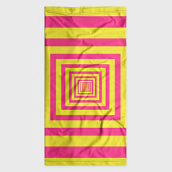 Бандана-труба Желтые квадраты трансформация, цвет: 3D-принт — фото 2