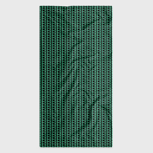 Бандана Чёрно-зелёный полосы в горошек / 3D-принт – фото 3