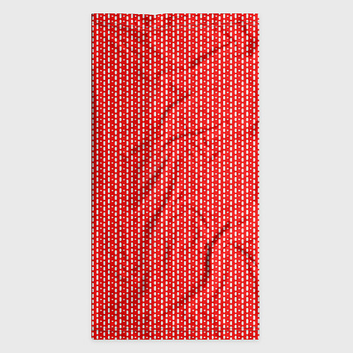 Бандана Красный в белые маленькие полоски / 3D-принт – фото 3