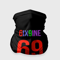 Бандана-труба 6ix9ine logo, цвет: 3D-принт