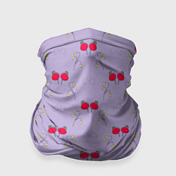 Бандана-труба Ягоды на сиреневом, цвет: 3D-принт