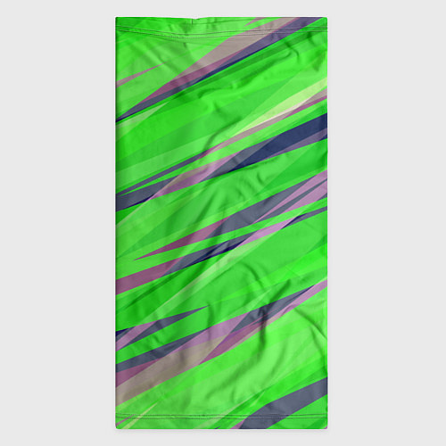 Бандана Зелёный и фиолетовый абстрактные полосы / 3D-принт – фото 3