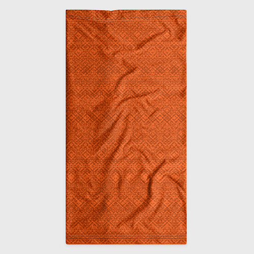 Бандана Однотонный тёмно-оранжевый полосатый узор / 3D-принт – фото 3
