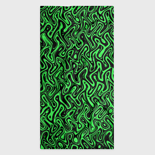 Бандана Чёрно-зелёный абстрактный узор / 3D-принт – фото 3