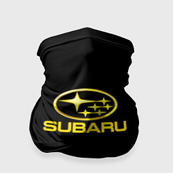 Бандана-труба Subaru logo yellow, цвет: 3D-принт