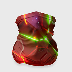 Бандана-труба Неоновые красные плиты с ярким светом, цвет: 3D-принт