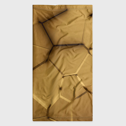 Бандана Золотые неоновые плиты в разломе / 3D-принт – фото 3