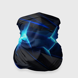 Бандана-труба Абстракция синяя из градиента и линий, цвет: 3D-принт