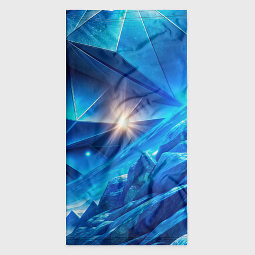 Бандана Синяя объемная абстракция со вспышкой / 3D-принт – фото 3