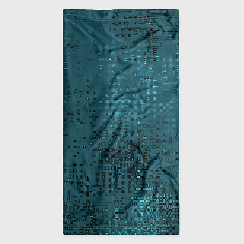 Бандана Тёмный бирюзовый абстракция однотонный / 3D-принт – фото 3