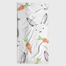 Бандана-труба Морковный зая, цвет: 3D-принт — фото 2