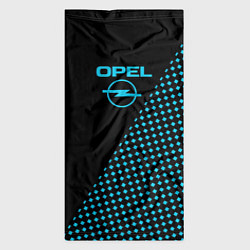 Бандана-труба Opel чёрно-голубой шахматка, цвет: 3D-принт — фото 2