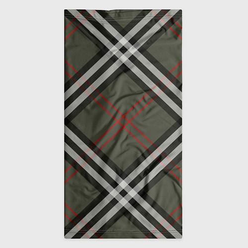 Бандана Стильная клетка - милитари, крупно / 3D-принт – фото 3