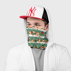 Бандана-труба Много капибар на Новый год и Рождество, цвет: 3D-принт — фото 2