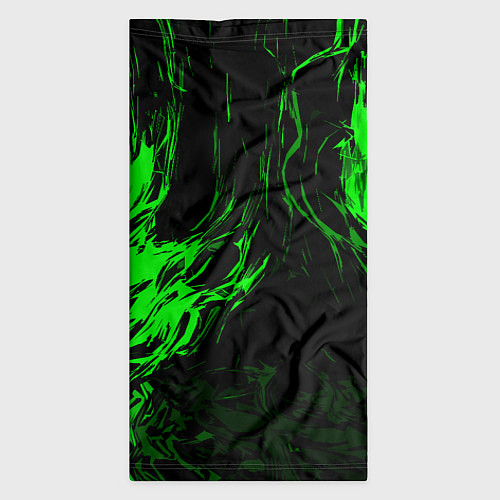 Бандана Зелёная энергия на чёрном фоне / 3D-принт – фото 3