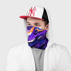 Бандана-труба Разноцветная абстракция разводов, цвет: 3D-принт — фото 2