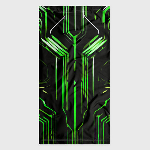 Бандана Green stripes on a black background / 3D-принт – фото 3