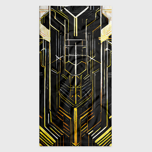 Бандана Gold lines on a black background / 3D-принт – фото 3