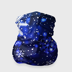Бандана-труба Новогодние узорчатые снежинки, цвет: 3D-принт