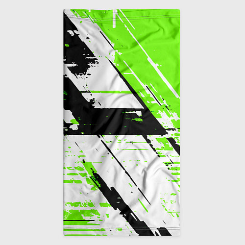 Бандана Diagonal black and green stripes on a white backgr / 3D-принт – фото 3