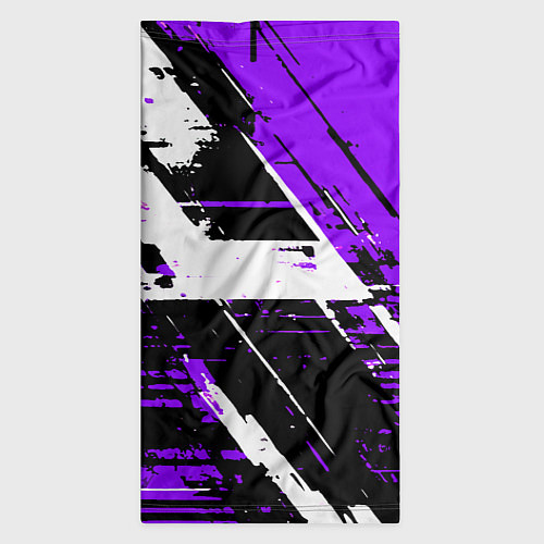 Бандана Diagonal black and white stripes on a purple backg / 3D-принт – фото 3