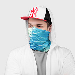 Бандана-труба Берег и синие волны, цвет: 3D-принт — фото 2