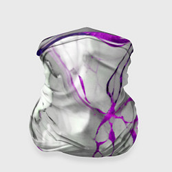 Бандана Фиолетово-белый мрамор