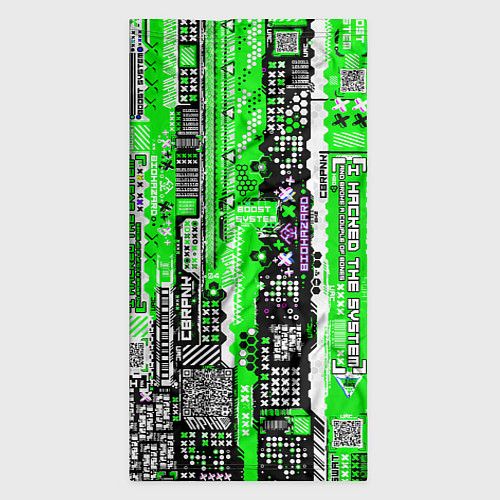 Бандана Киберпанк паттерн зелёный / 3D-принт – фото 3
